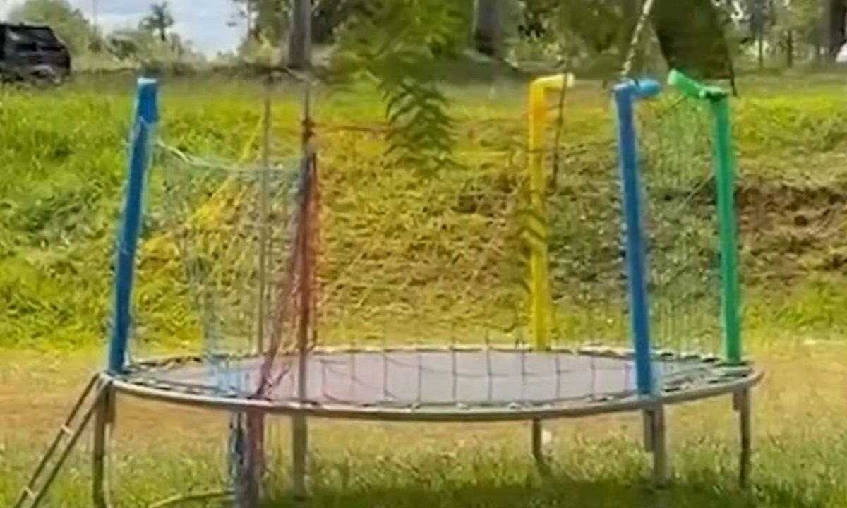 cama elástica usada para despistar o tráfico em Londrina