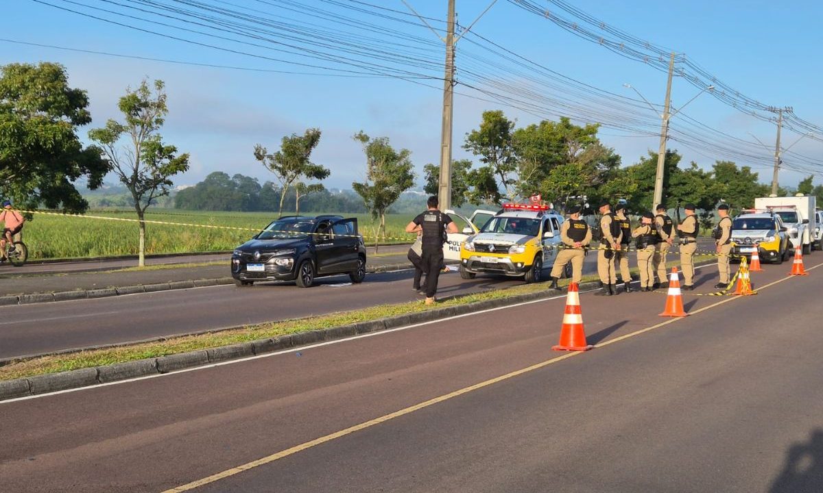 local onde o homem entrou em confronto com a PM em frente ao Parque Náutico