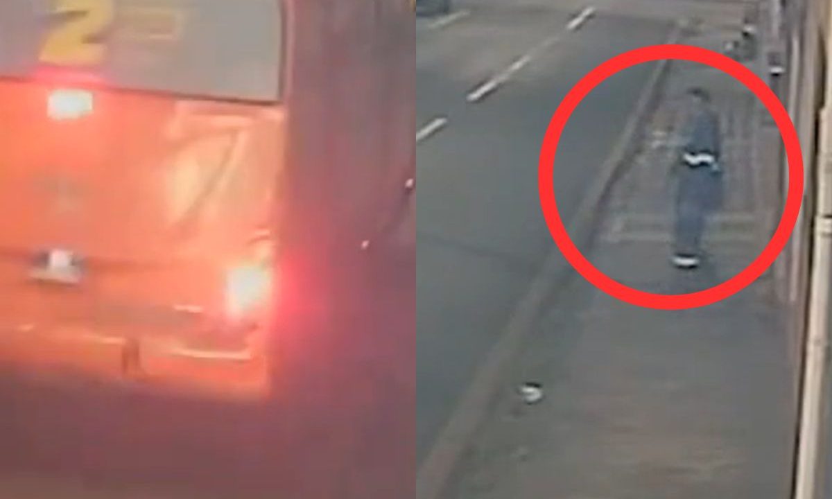 homem que pulou na frente do ônibus