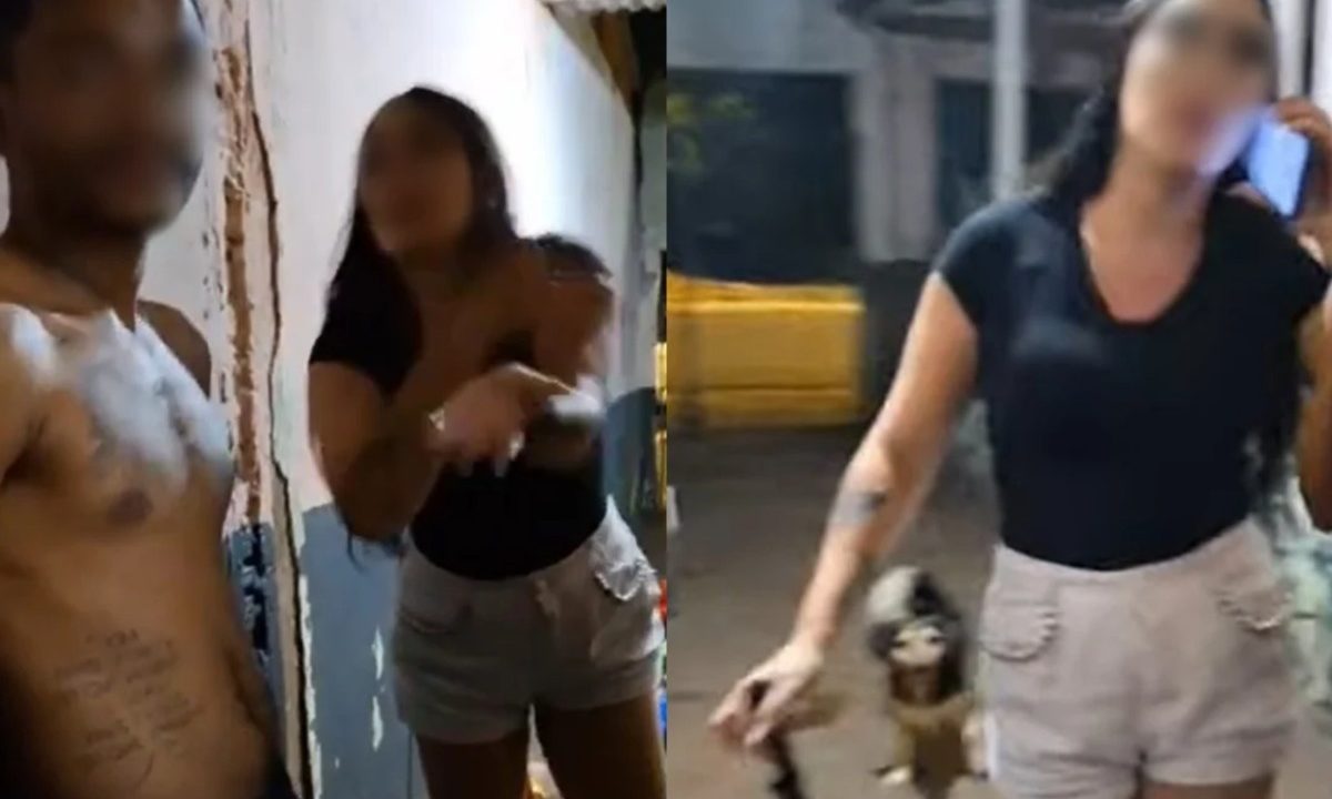 Mulher segurando uma faca durante briga com o ex-namorado dentro de casa em Londrina