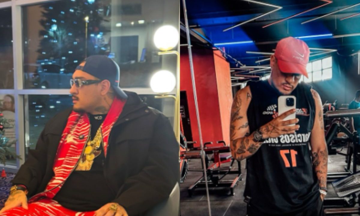 O antes e depois que MC Binn compartilhou em seu Instagram depois de perder mais de 50kg.