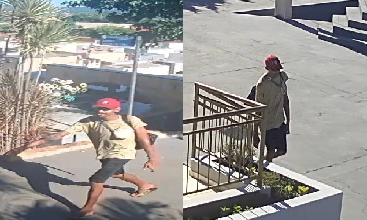 Homem foi visto furtando placas de identificação de túmulos no cemitério