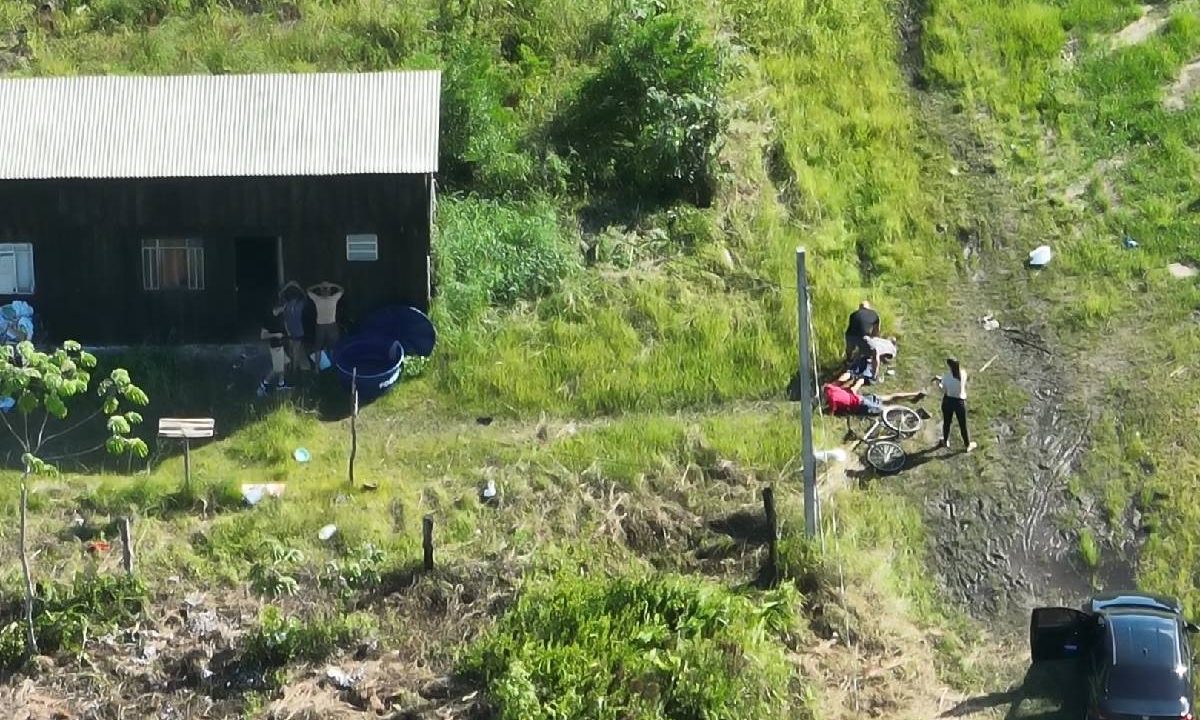 O sobrevoo com o drone foi fundamental na definição da estratégia e no mapeamento da área