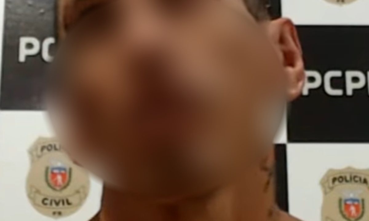Frame de vídeo mostra suspeito durante depoimento sobre morte de freira em Ivaí.