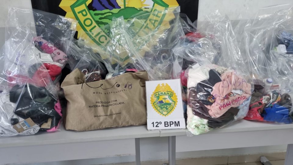 Caso de violência doméstica acaba revelando depósito de roupas furtadas