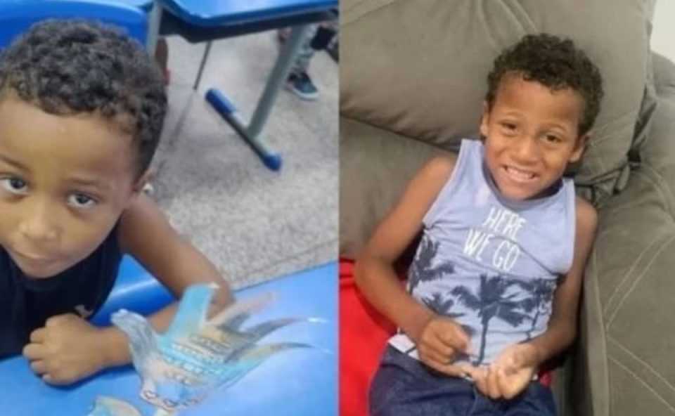 Colagem de duas fotos mostram as duas crianças Henry Miguel, de 4 anos, e Pedro Henrique, de 6, sorrindo para a câmera. Eles foram encontrados mortos dentro de um carro, no litoral de São Paulo