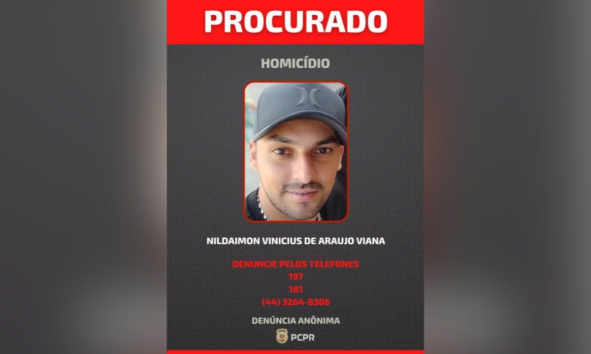 foto divulgada pela polícia civil do foragido por matar casal em sarandi