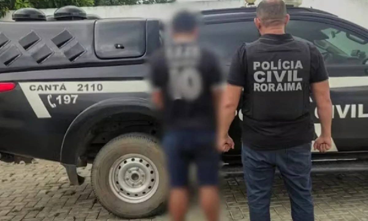 Foto mostra suspeito de estuprar grávida sendo preso