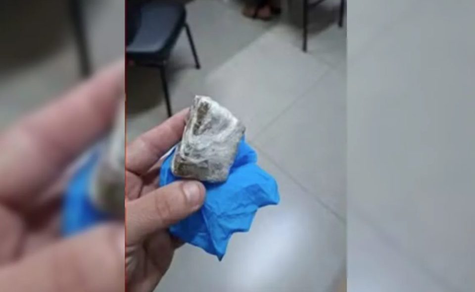 Maconha que foi encontrada na mochila de bebê em Cascavel