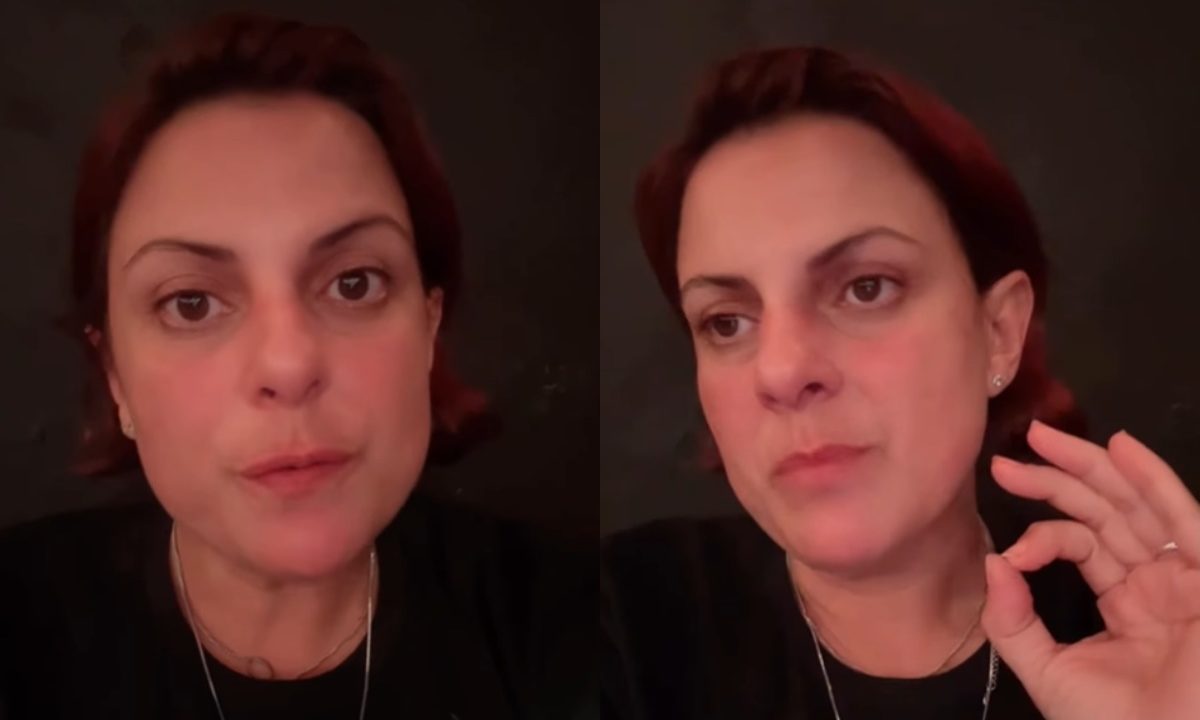 Fotos de mãe se pronunciando nas redes sociais para denunciar as agressões contra o filho