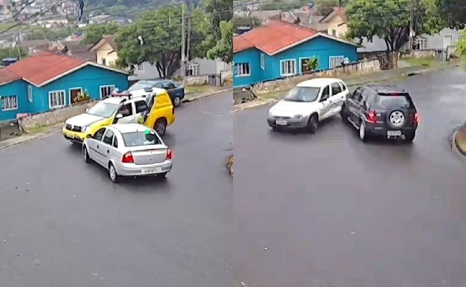 Fotos mostram acidentes em Almirante Tamandaré