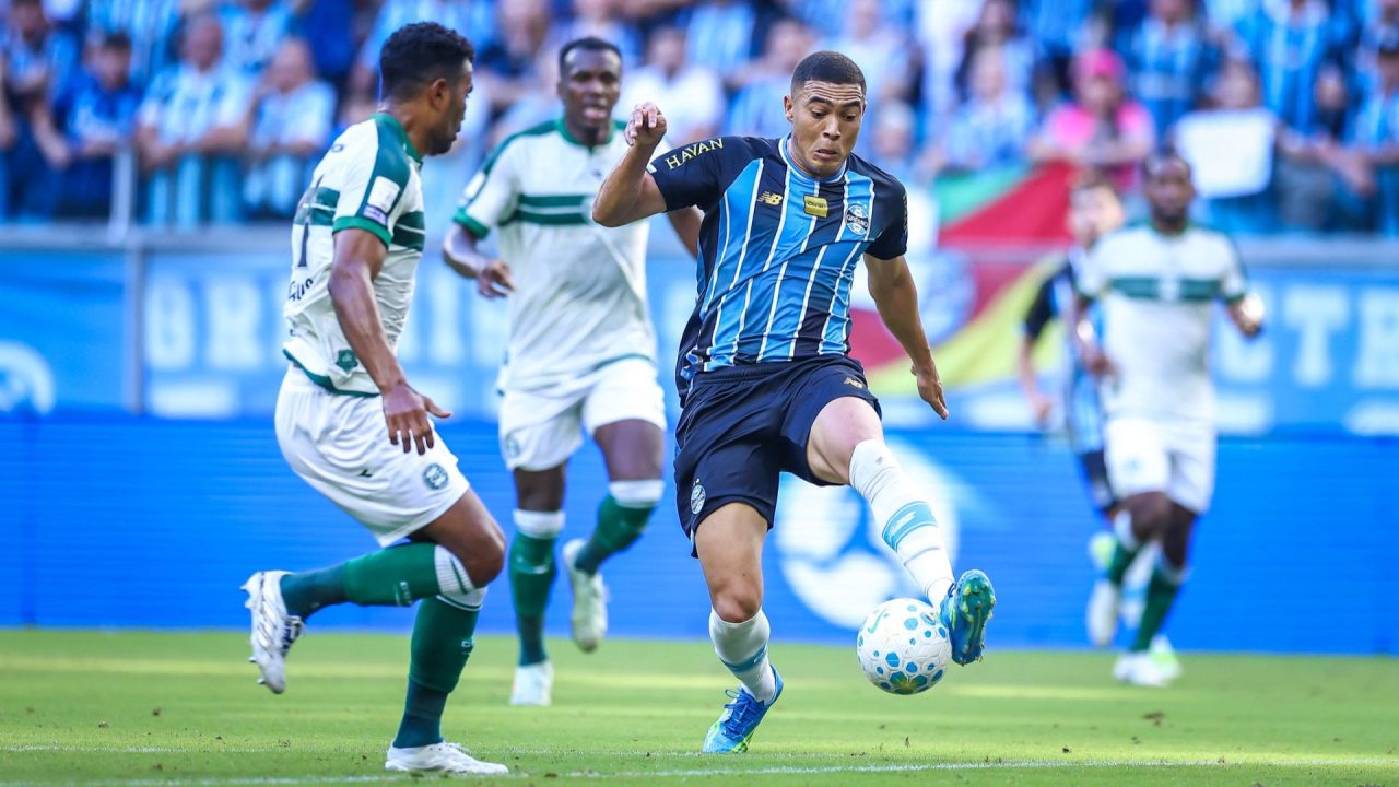 Lance de Grêmio x Coritiba.
