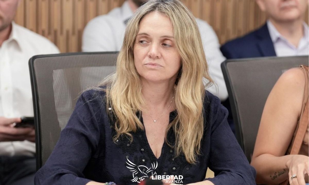 Imagem mostra a deputada argentina Gabriela Flores sentada em plenário. Ela deu passagens do Congresso para o filho utilizar em viagens pessoais