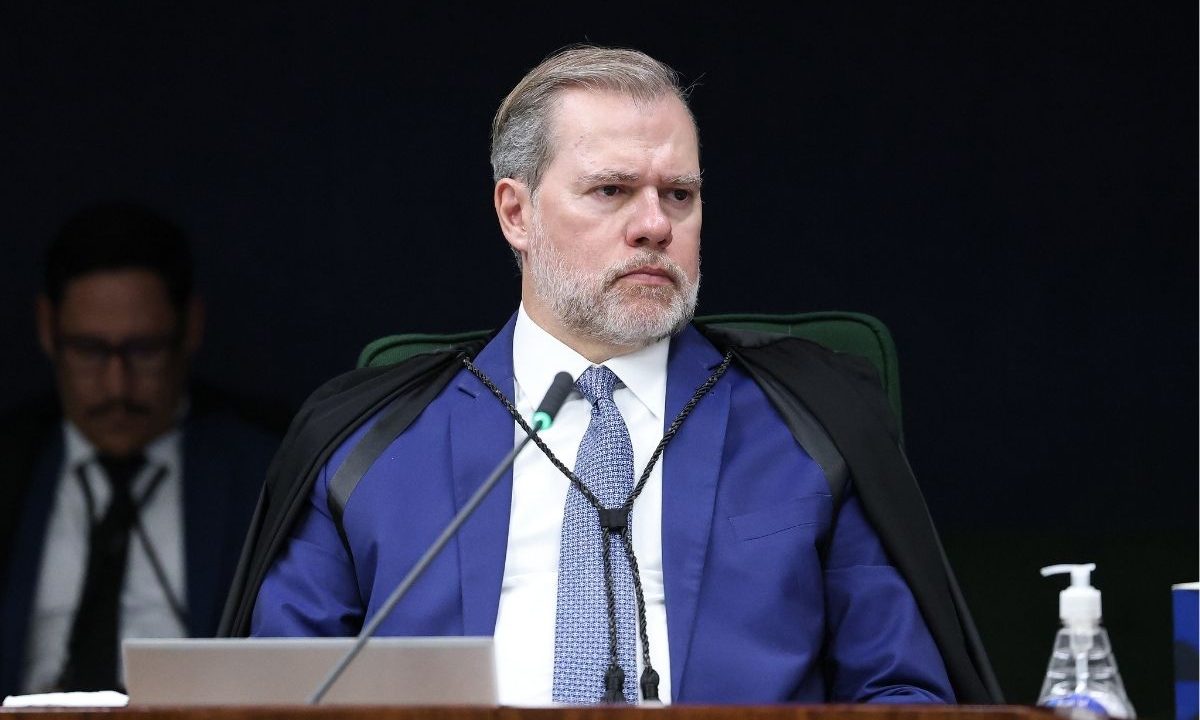 Retrato do ministro Dias Toffoli durante sessão no STF. Ele afirmou que relatório final da CPI do Crime Organizado pode levar relator à inelegibilidade