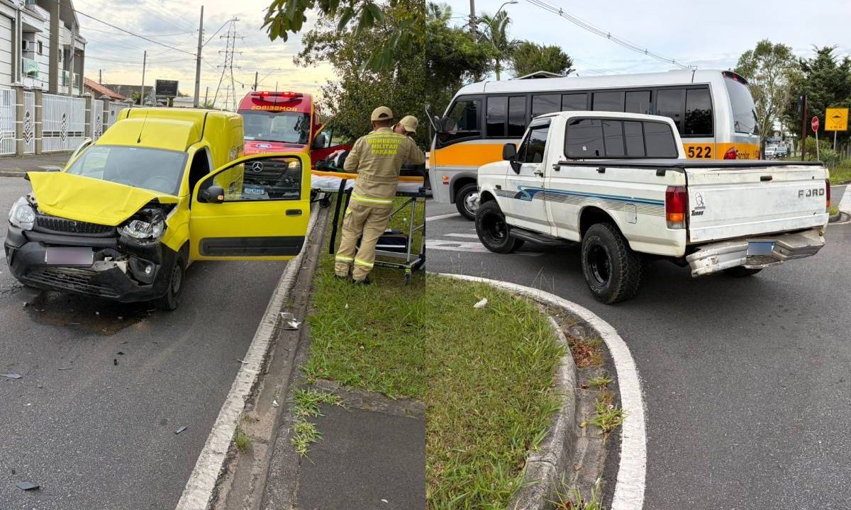 Fotos mostram carros após acidente no Cajuru