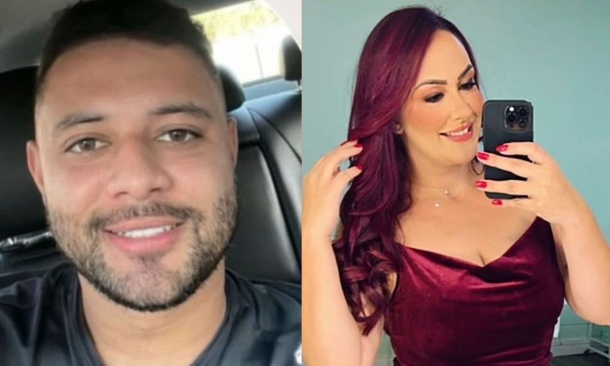colagem de fotos do casal encontrado morto no apartamento. à esquerda, foto do homem sorrindo. à direita, foto da mulher