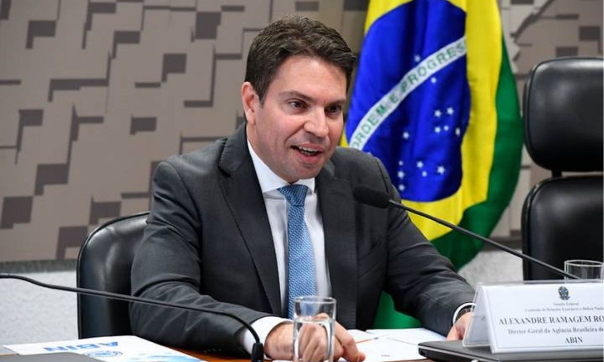 Alexandre Ramagem, ex-deputado federal e ex-diretor da Abin, foi preso nesta segunda-feira (13) nos Estados Unidos. A imagem mostra Alexandre Ramagem no Senado.