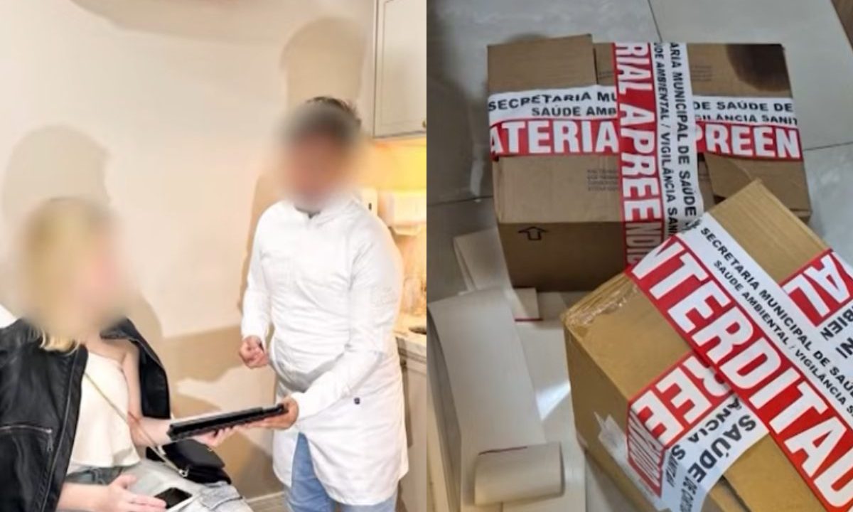 imagem mostra materiais apreendidos em clínica clandestina onde estudante realizava procedimentos estéticos