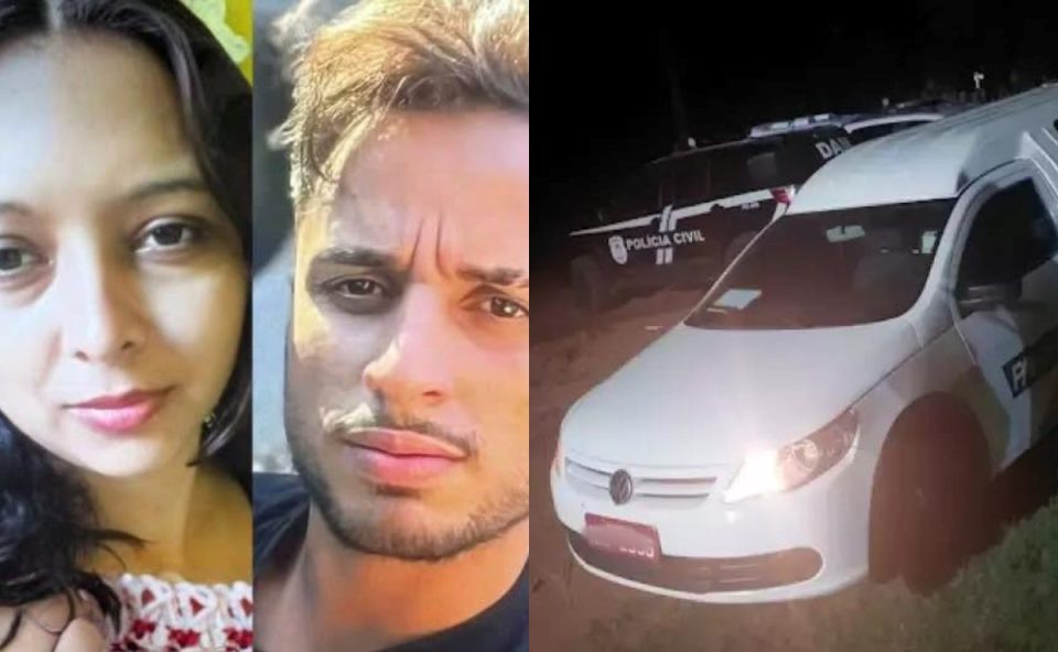 Colagem de fotos mostra filha e genro que teriam encomendado morte dos pais e carro de funerária