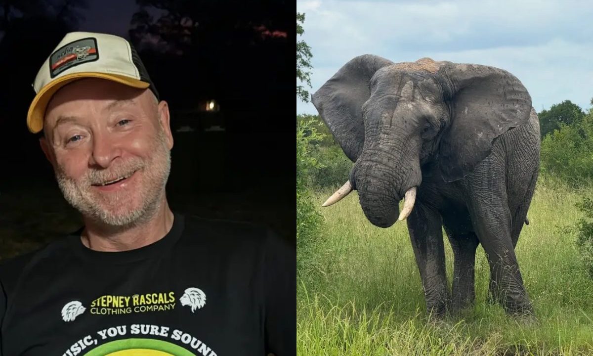 Imagem mostra foto de idoso, que morre ao ser pisoteado por elefante.