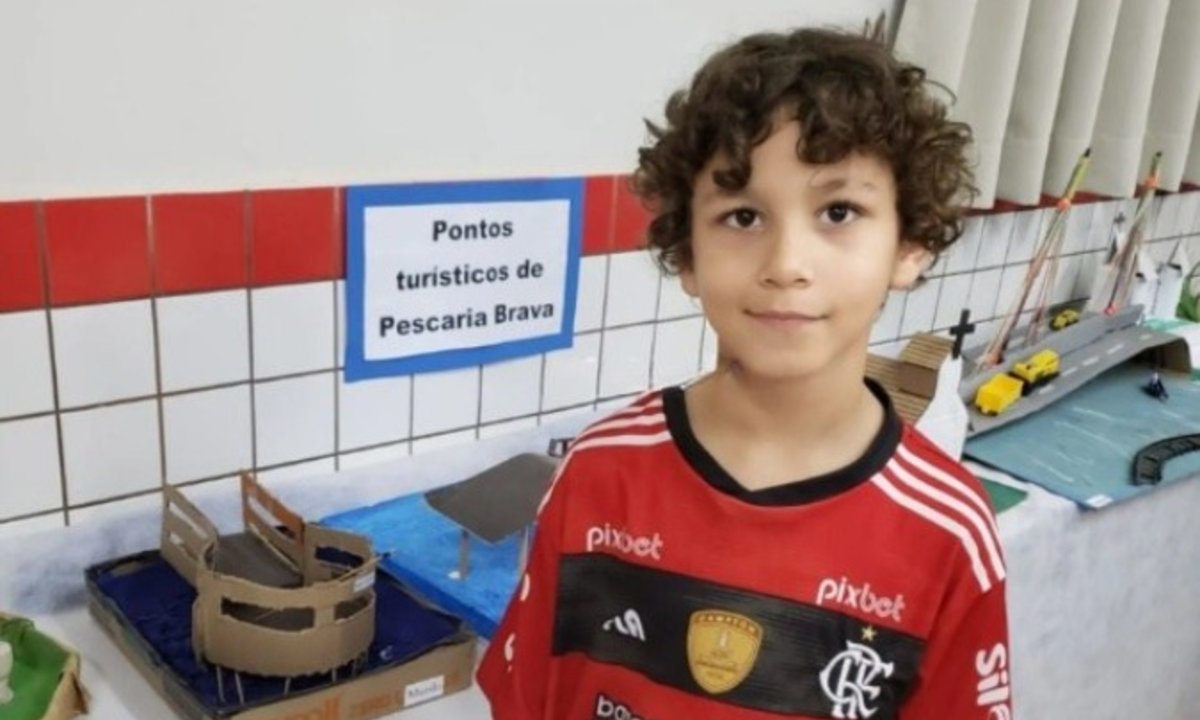 Foto mostra Murilo Giovane da Silva Fernandes, menino de dez anos que morreu atropelado por caminhão ao descer de ônibus escolar em rodovia de SC