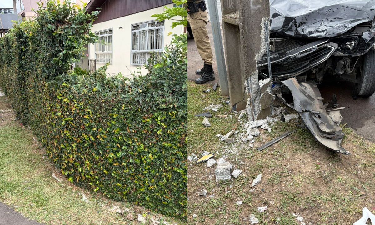 Local onde o motociclista foi arremessado no Boqueirão
