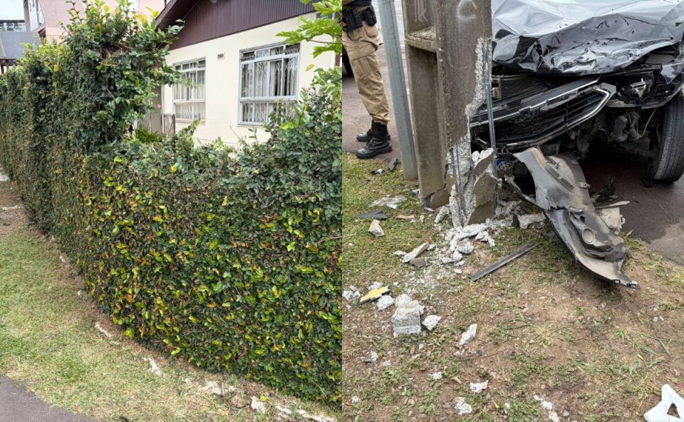 Local onde o motociclista foi arremessado no Boqueirão