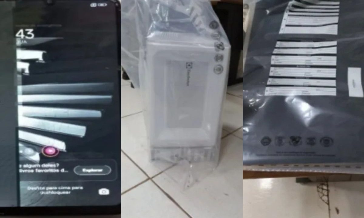 foto dos pertences da mulher que foi esfaqueada no pescoço pelo assaltante