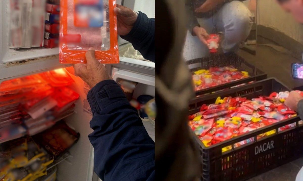 Vários alimentos próximos do vencimento ou vencidos dentro de casa no Alto Boqueirão, onde pastor foi preso.