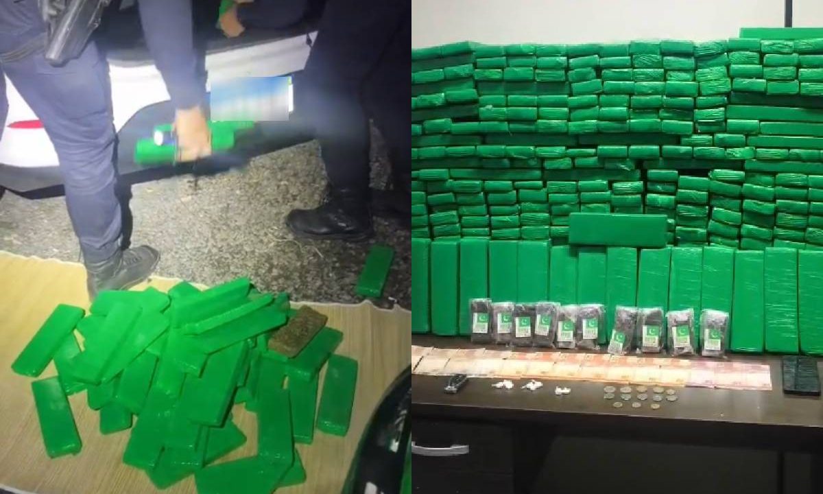 Fotos mostram apreensão após suspeito ser preso com drogas em Campo Largo