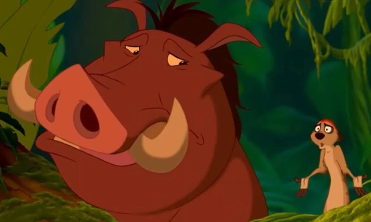 Na imagem mostra os personagens Timão e Pumba do filme O Rei Leão. Imagem ilustrativa, para matéria sobre o que significa a expressão Hakuna Matata