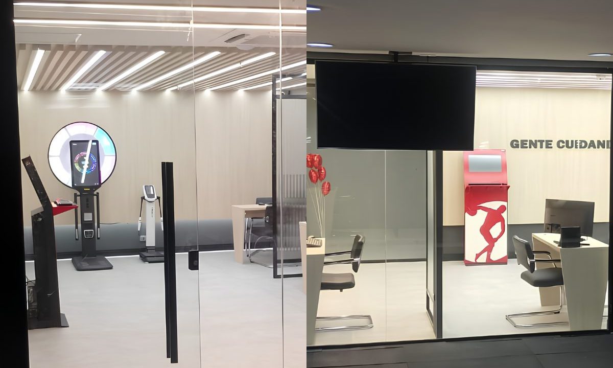 Novo espaço tecnológico de academia em Curitiba reúne equipamentos de avaliação física e inteligência artificial para análise corporal e treinos personalizados.