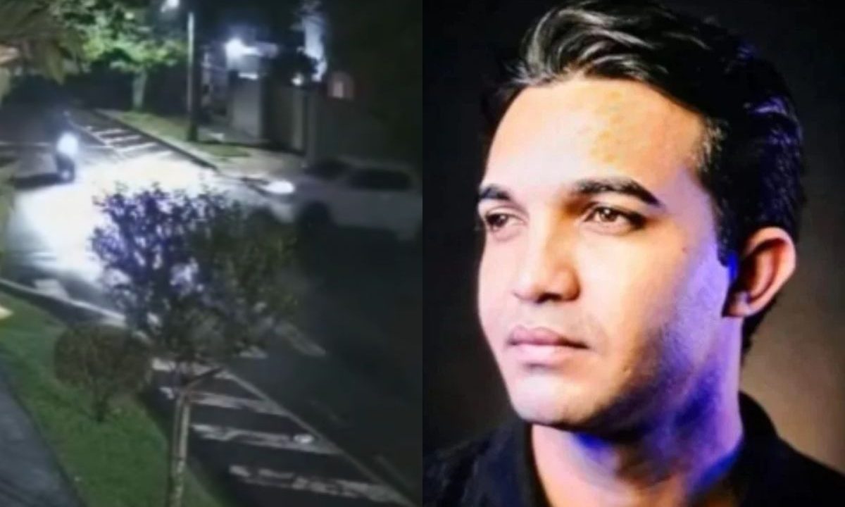 colagem de foto do acidente causado pelo empresário que matou o motoboy