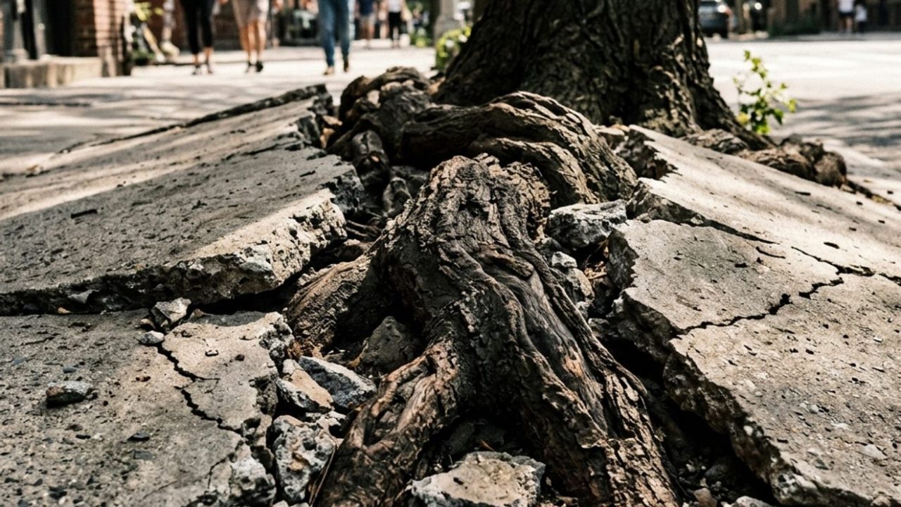 guia de árvores frutíferas com raízes inofensivas para evitar calçada quebrada