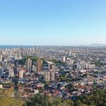 Foto aérea da cidade de Vila Velha (ES), em feriado neste fim de semana por aniversário.