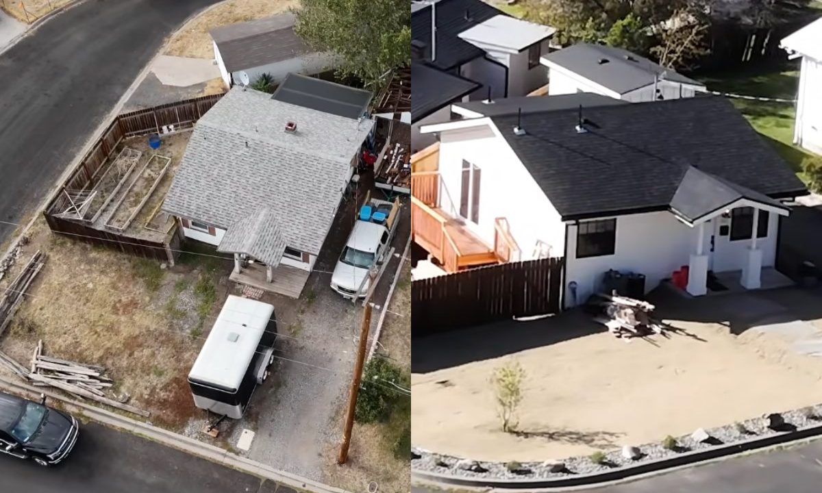 Imagem mostra casa abandonada que homem comprou e valorizou em 150%.