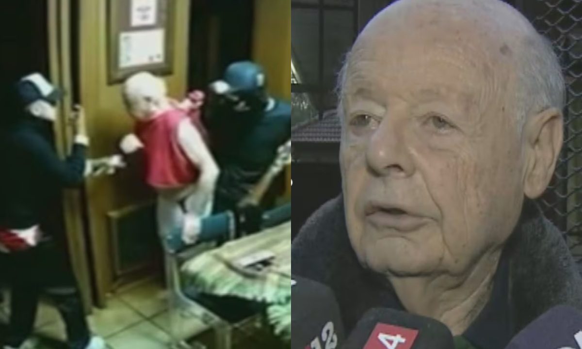 Idoso sendo mantido como refém e vítima dando entrevista depois