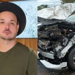 À esquerda, o cantor Israel, da dupla com Rodolffo. À direita, o carro após o acidente.