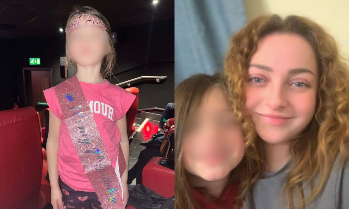 Menina que foi abandonada em excursão ao lado da mãe