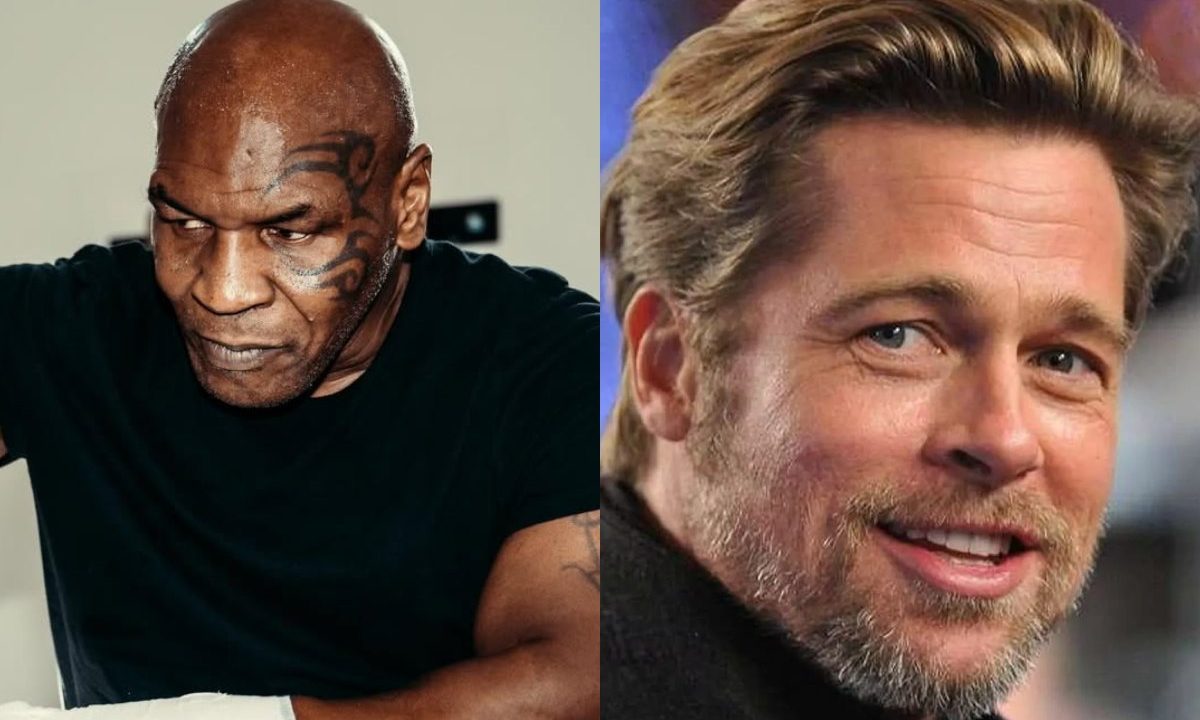 Foto de Mike Tyson e Brad Pitt lado a lado