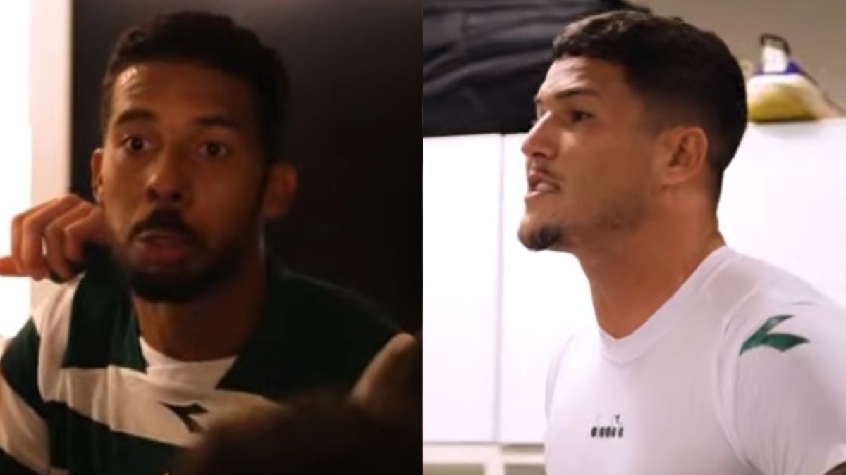 Registro do volante Willian Oliveira e do goleiro Pedro Rangel, frames do vídeo divulgado pelo Coritiba