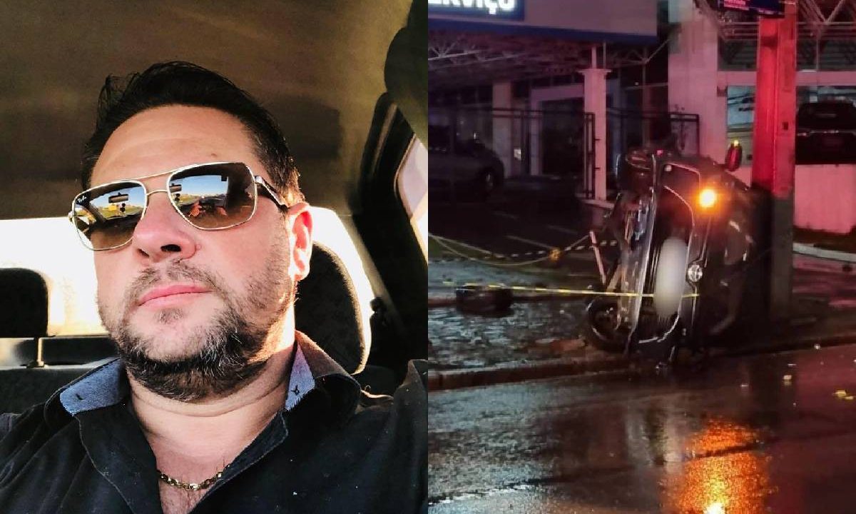 Foto mostra Jeferson Agrodoviski e como ficou carro após o acidente