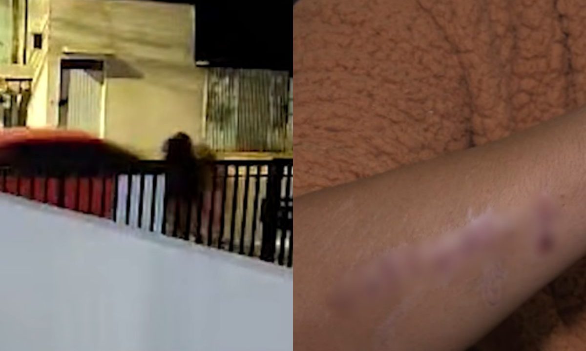 Imagem mostra mulher sendo atropelada pelo ex no dia do aniversário.