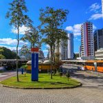 na imagem, o terminal do cabral, que recebe agora a linha de reforço nos ônibus para o portão