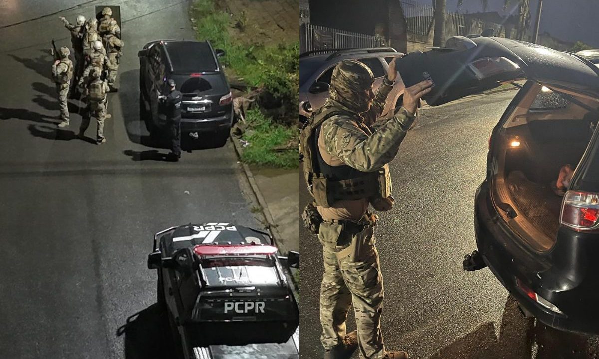 Imagem mostra operação contra o Comando Vermelho no Paraná.