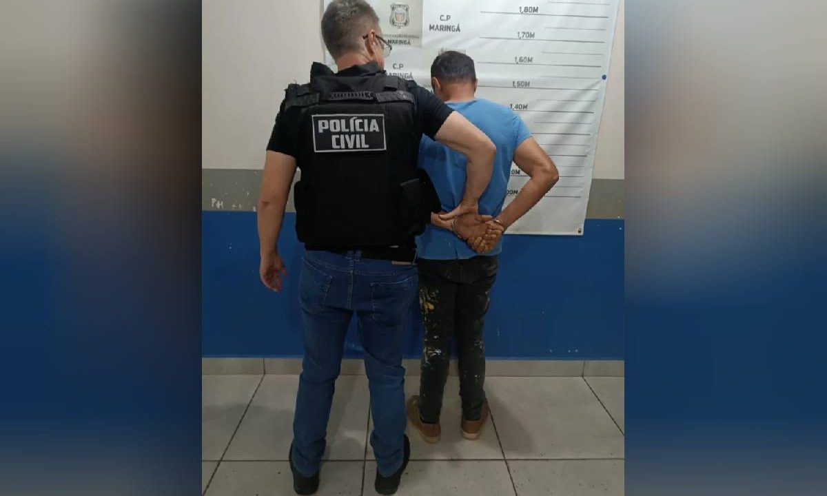 Foto mostra padrasto sendo preso por estupro de enteada