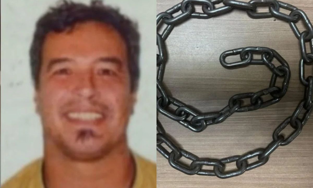 Pai que deixava o filho acorrentado ao lado de corrente