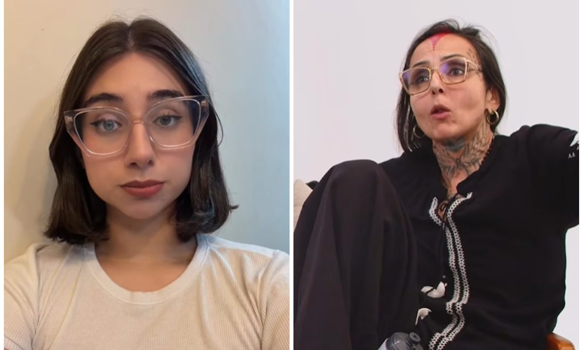 Colagem de fotos da vereadora Eduarda Campopiano (PL-SP) e da bruxa feminista Savani; a primeira fez denúncia contra importunação sexual da segunda.