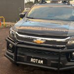 Viatura da ROTAM após patrulhamento em operação policial no bairro Parolin, em Curitiba. Suspeito foi preso com droga, em Curitiba.
