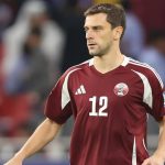 Lucas Mendes, ex-jogador do Coritiba, em ação pela seleção do Catar